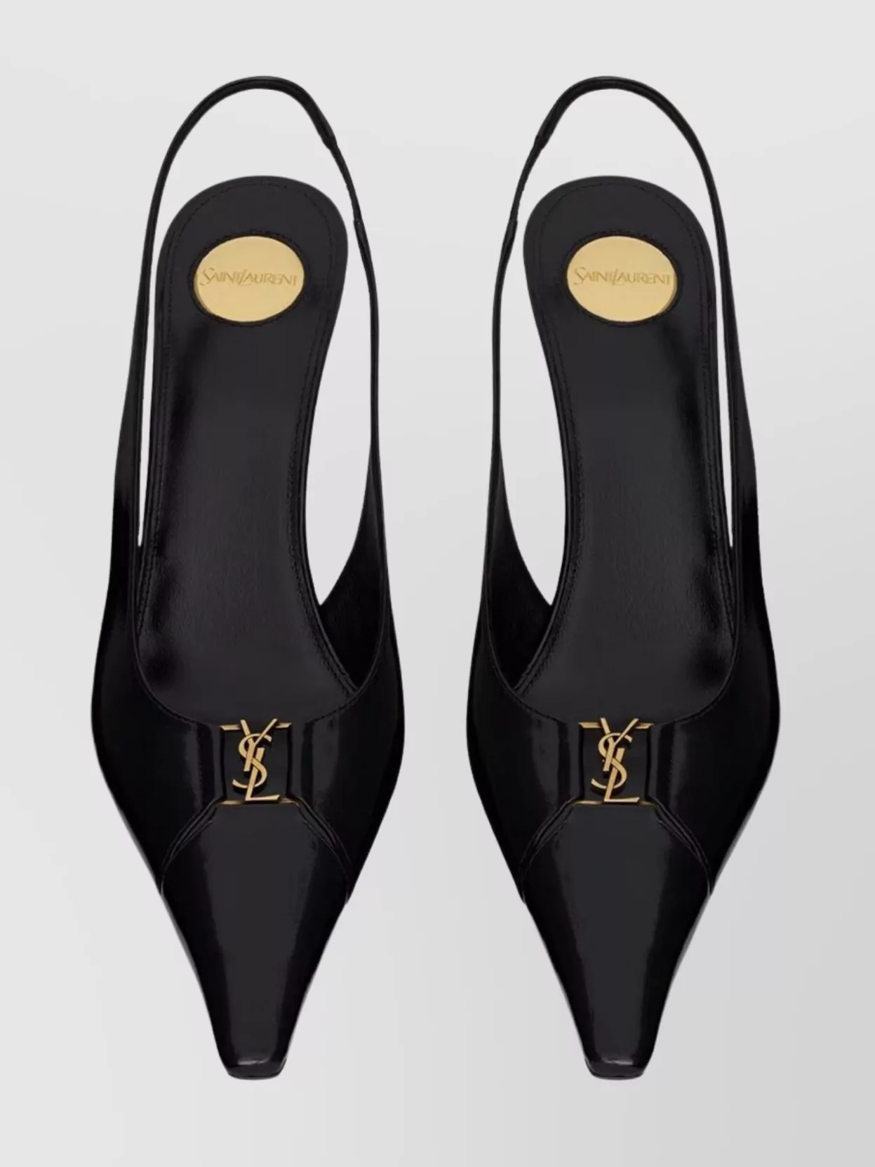SAINT LAURENT 90 PATENT POINTED TOE PUMP