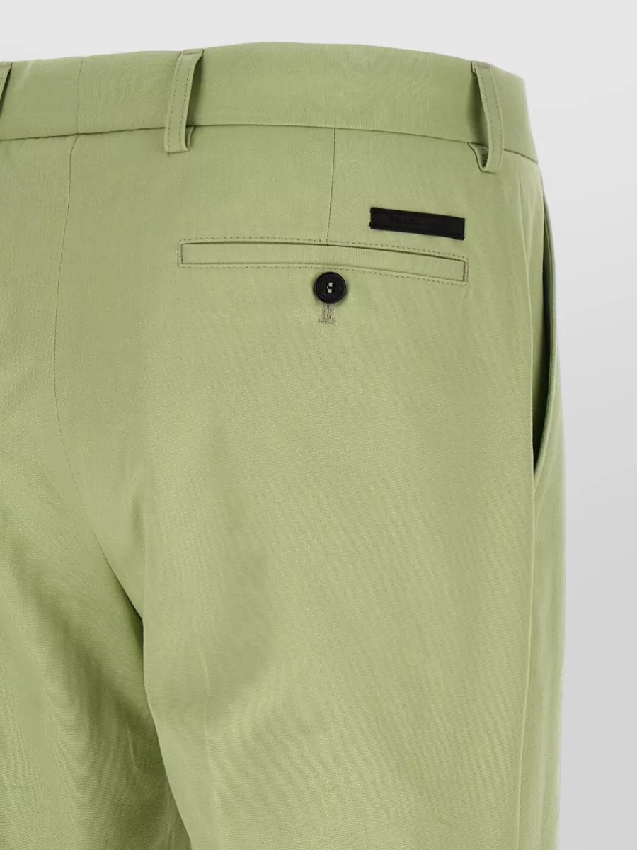 Prada Straight-leg poplin tailored shorts