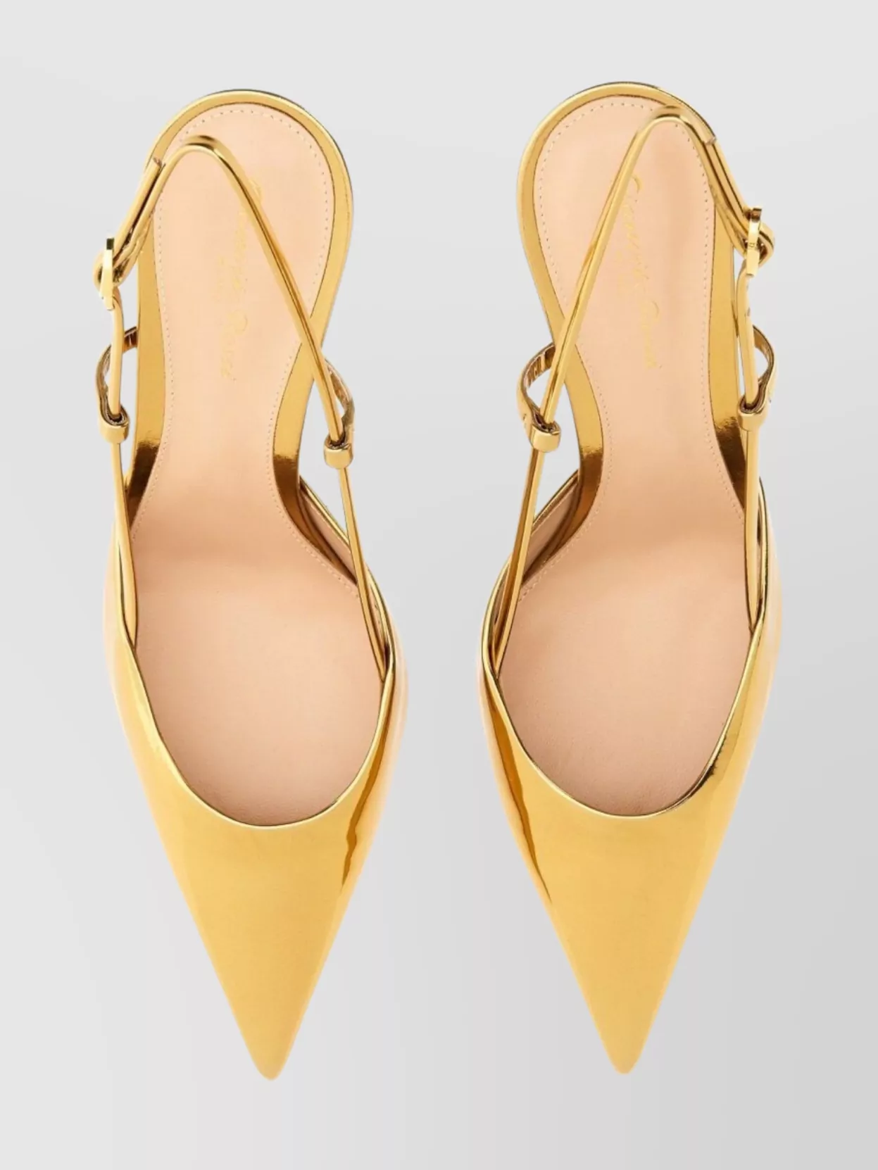 Gianvito Rossi "ascent" Slingback Pointed Toe Metallic Pumps