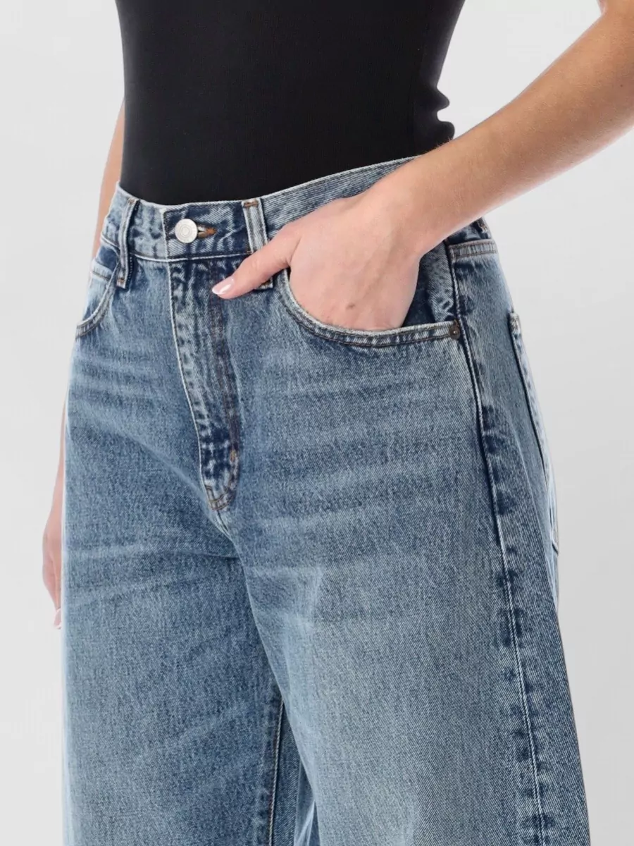 Frame High Waist Barrel Bubble Denim Jeans