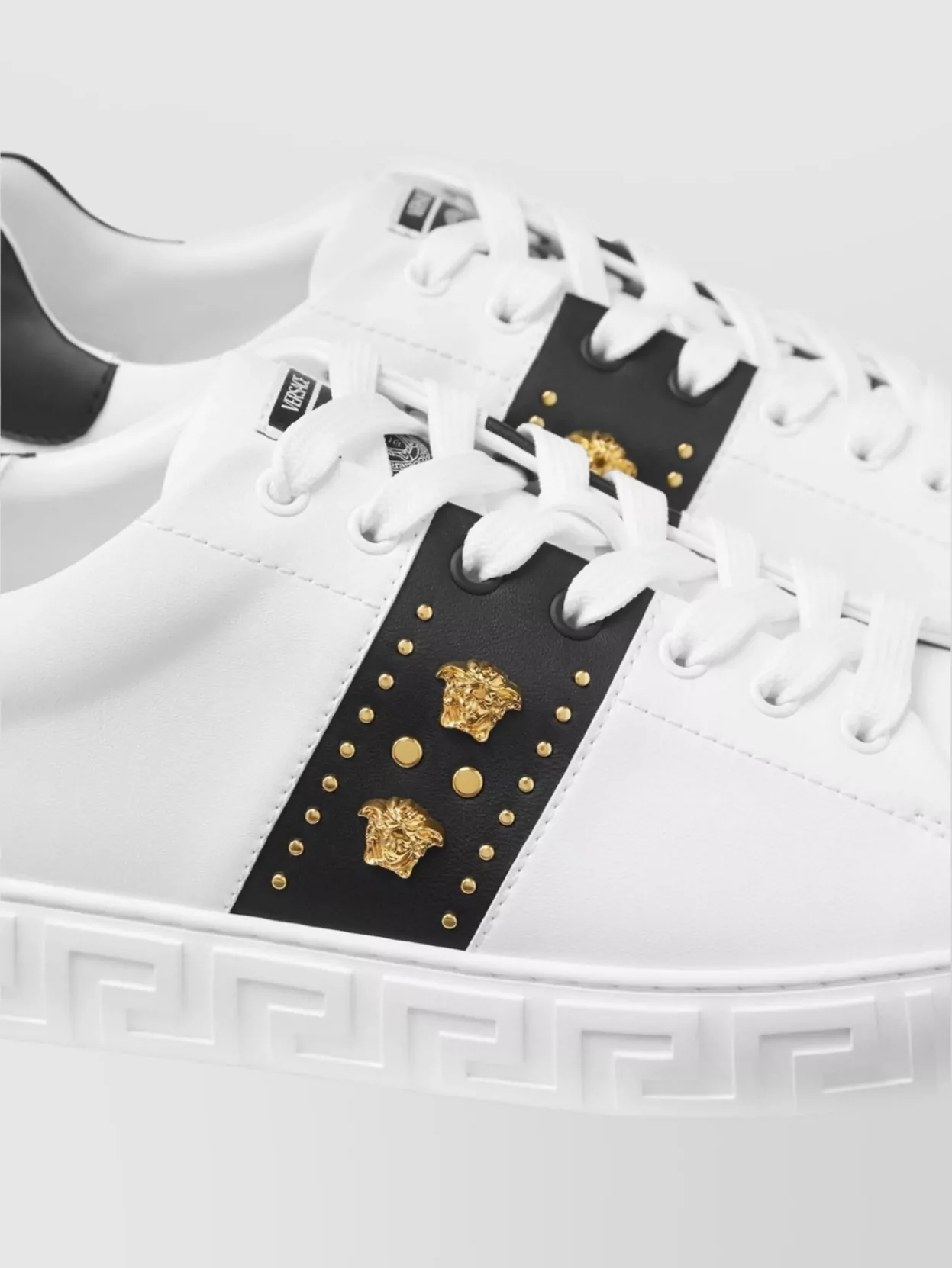 Versace Medusa Head Rubber Sole Sneakers
