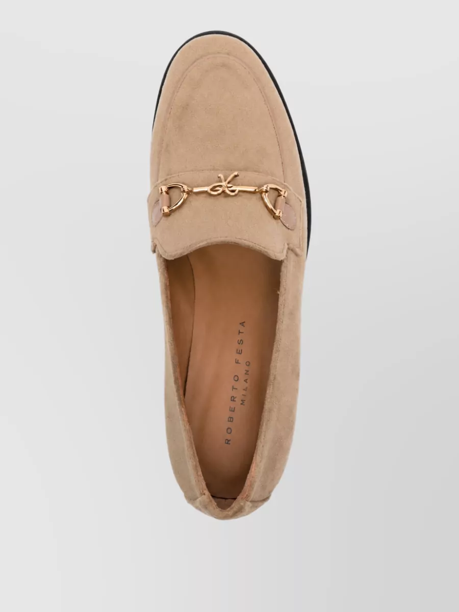 Roberto Festa Loafers Horsebit Bow Detail Low Heel