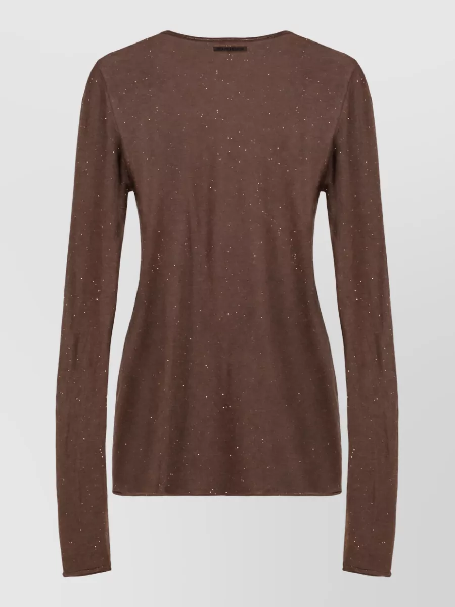 Pinko Wool Sequin Long-Sleeve Jumper