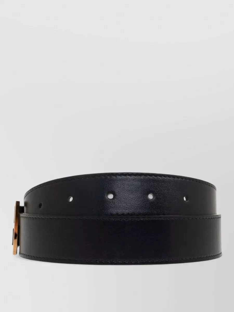 Versace Calf Leather Belt 30 Mm Adjustable