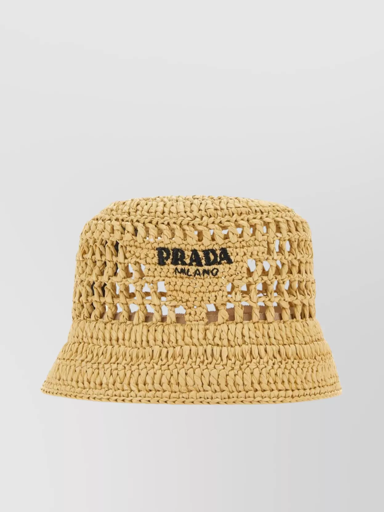 Shop Prada Raffia Woven Fisherman Hat