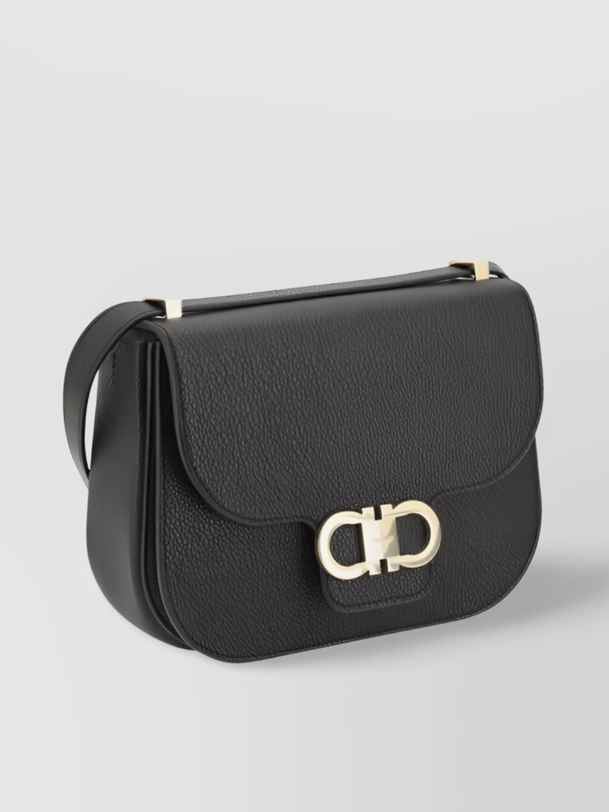 Ferragamo Geometric Lines Leather Shoulder Bag