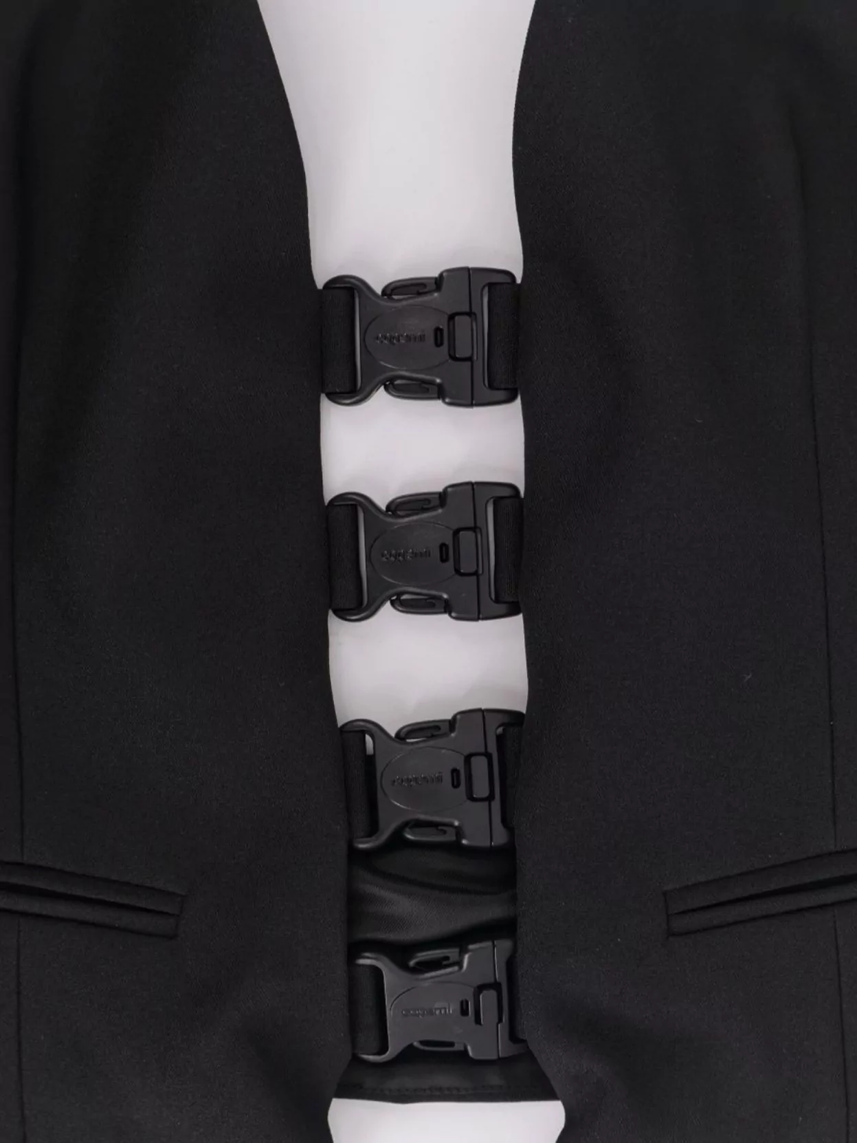 Coperni Satin Halterneck Waistcoat Buckle Design