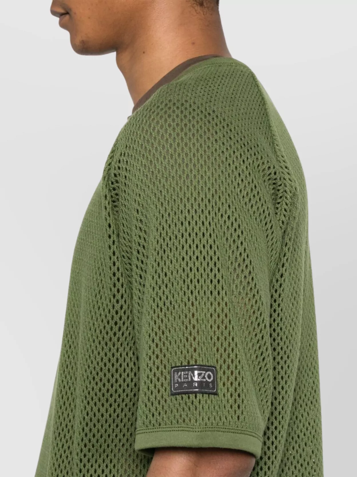 Kenzo Crew Neck Mesh Design Short Sleeves