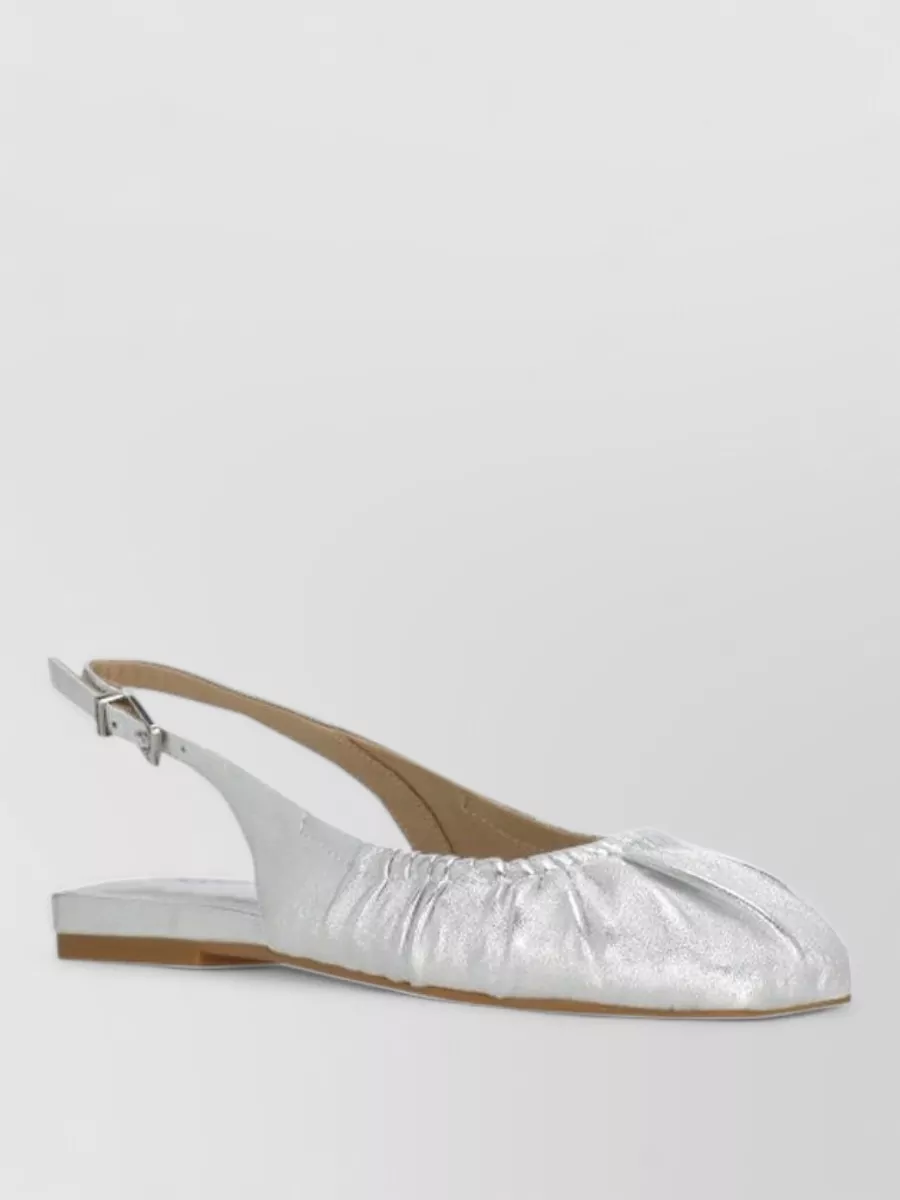 Ash Leather Slingback Ballerina Shoes