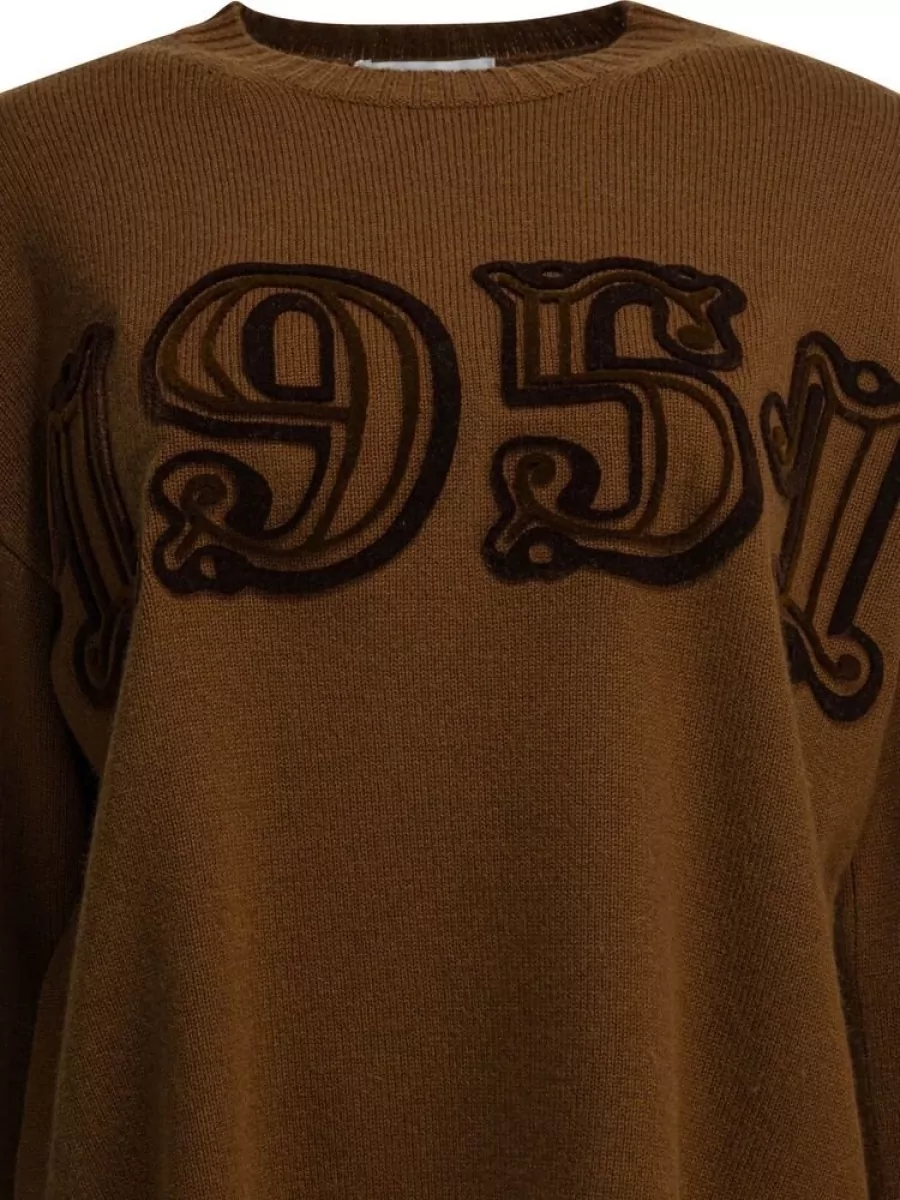 Max Mara Embroidered Wool Cashmere Crew Neck Jumper