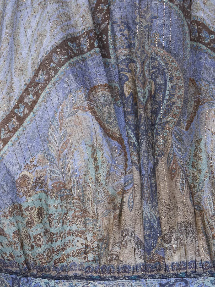 Zimmermann Silk-Blend Printed Long-Sleeve Mini Dress