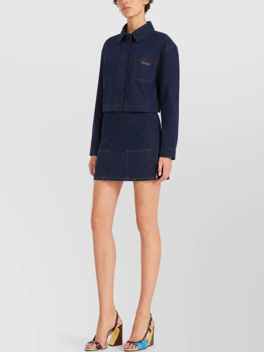 Fendi Denim Mini Skirt