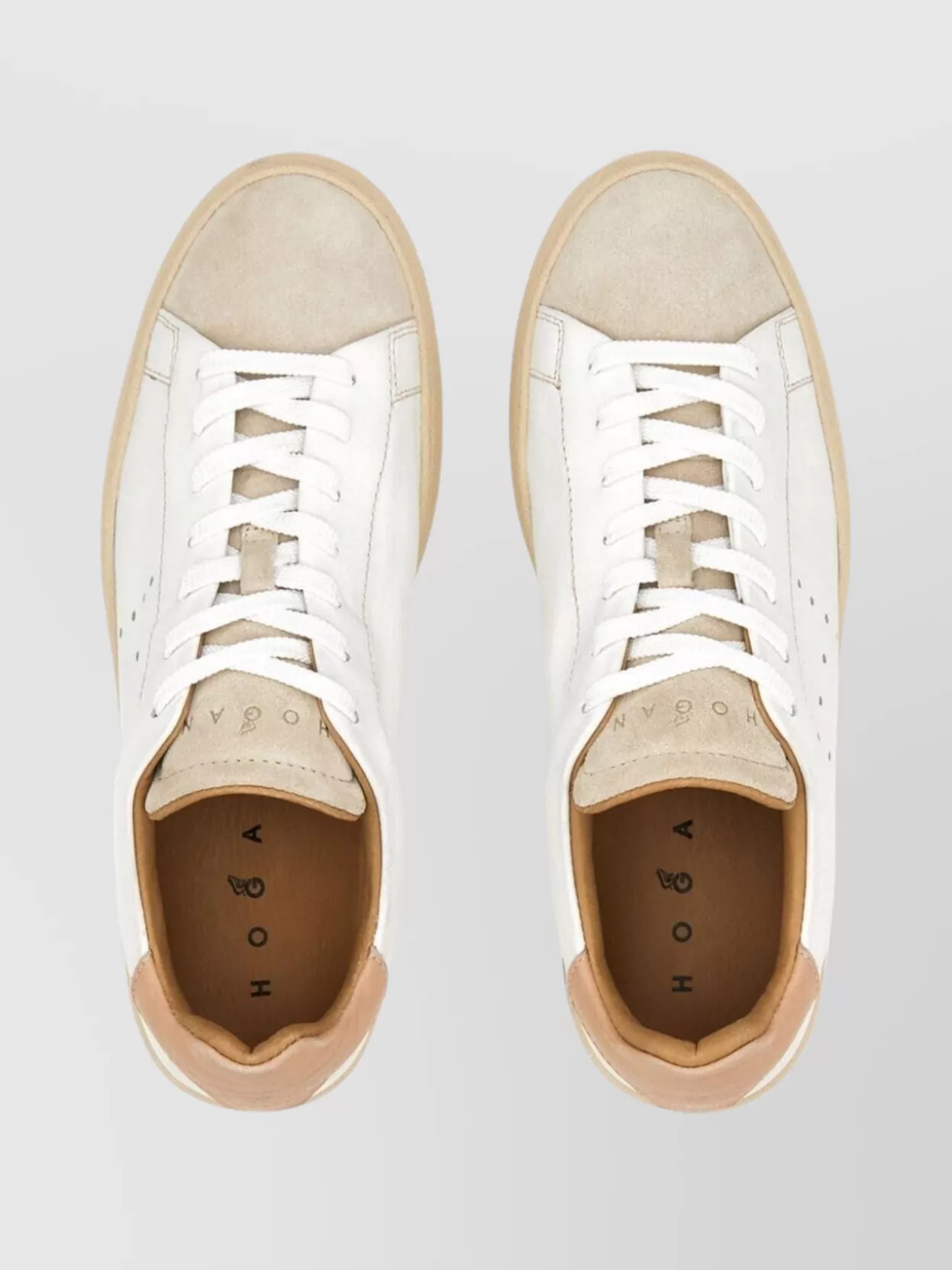 Hogan Sneakers With Contrast Heel Tab And Perforated Detail