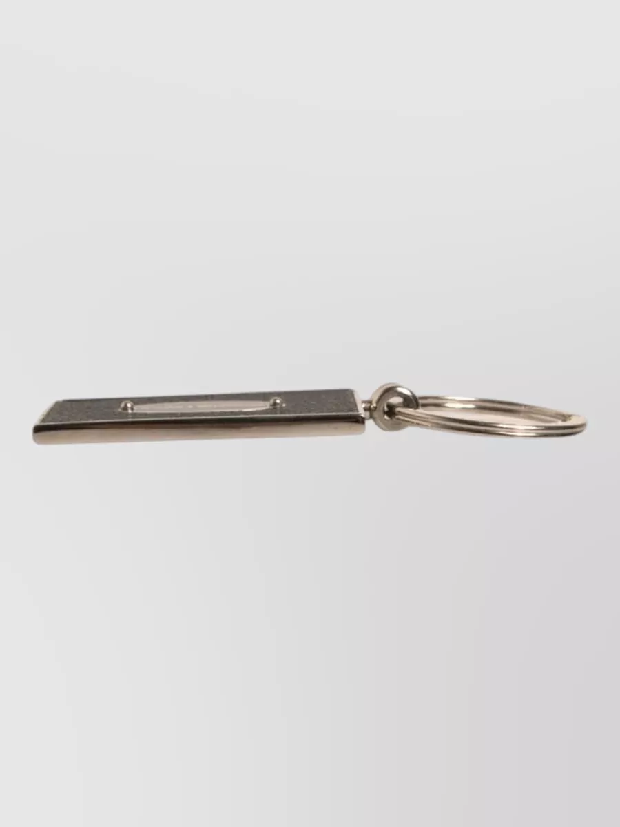 Dolce&Gabbana Leather Logo Metal Keychain