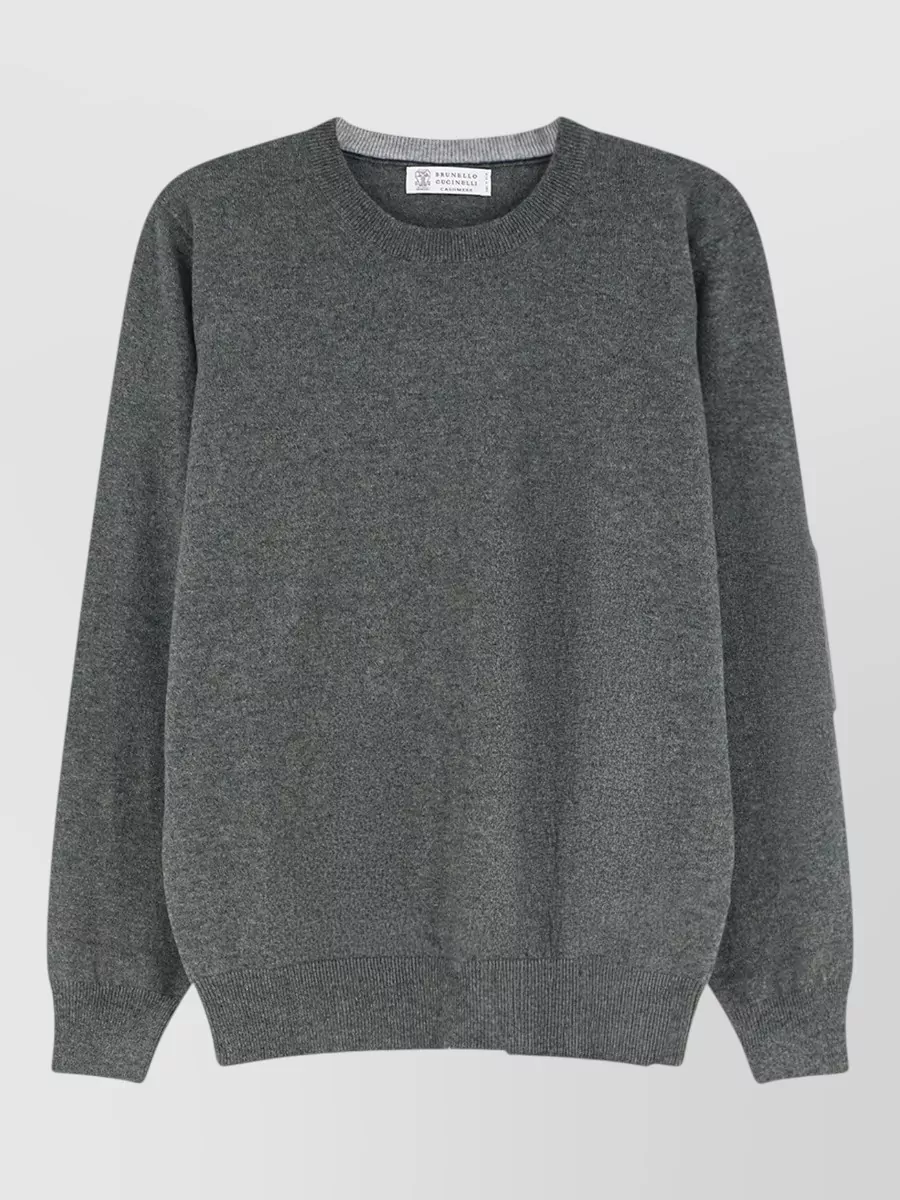 Brunello Cucinelli cashmere ribbed-trim crew-neck sweater