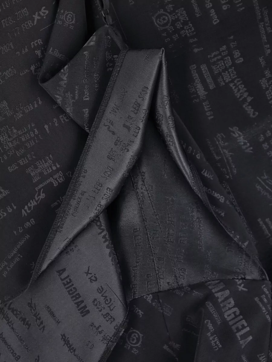 Mm6 Maison Margiela Allover Print Draped Top Spaghetti Straps