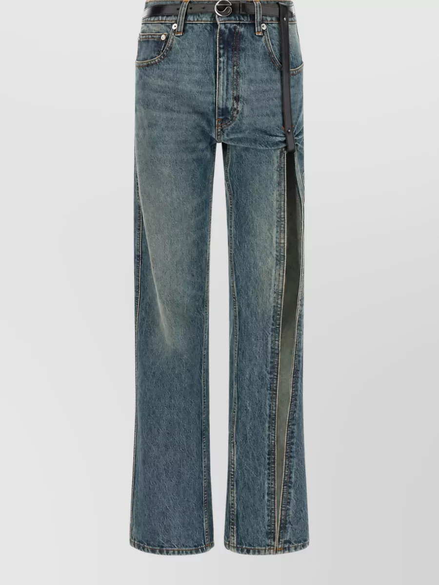 Coperni denim straight-leg asymmetric-split jeans