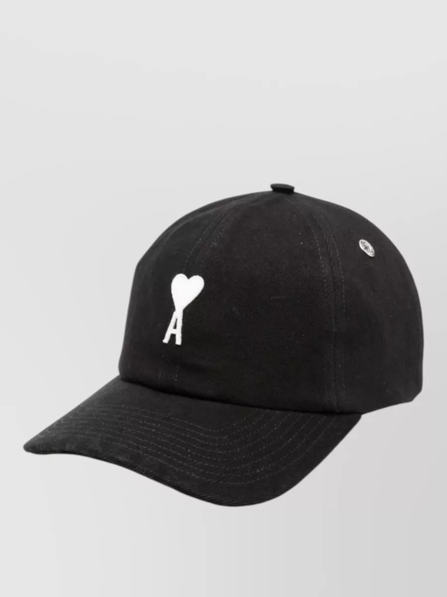 Ami Paris Ami De Coeur Curved Brim Baseball Hat