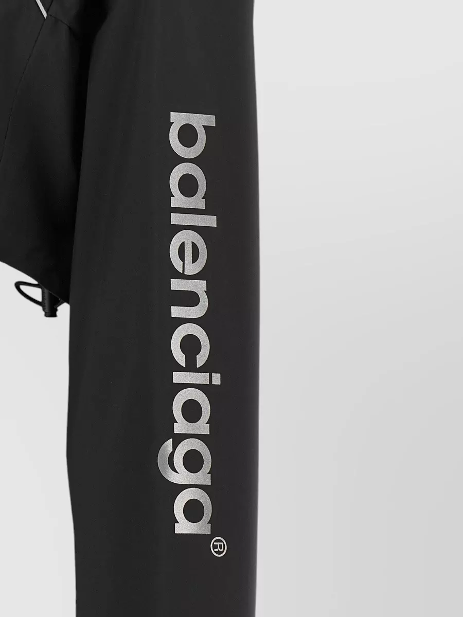 Balenciaga Cropped Technical Hooded Jacket