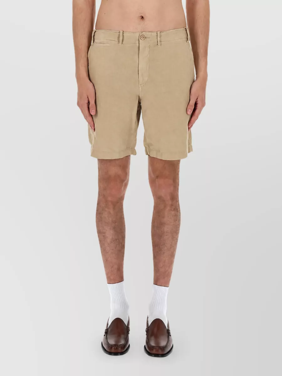 Polo Ralph Lauren Linen Shorts Casual Style Belt Loops Pockets