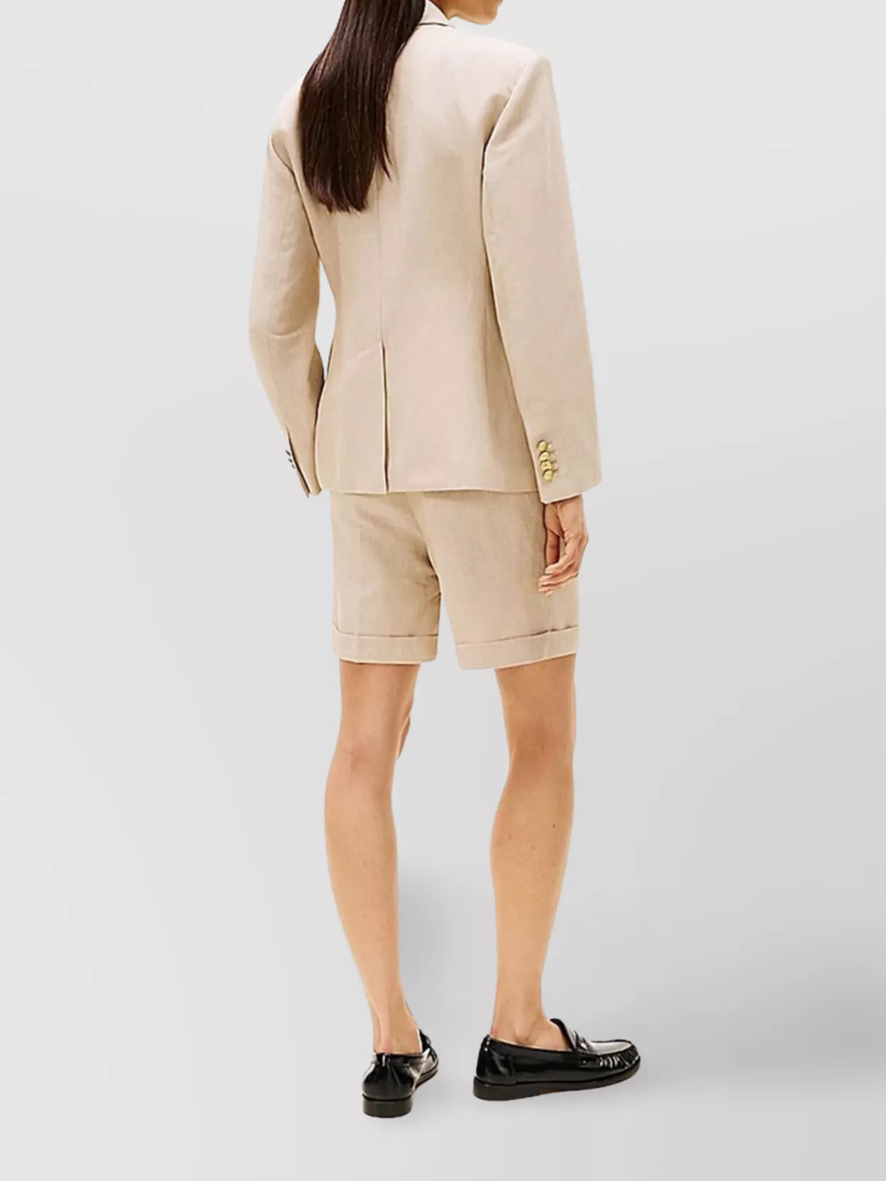 Tommy Hilfiger Slim Fit Linen Mix Blazer In Brown
