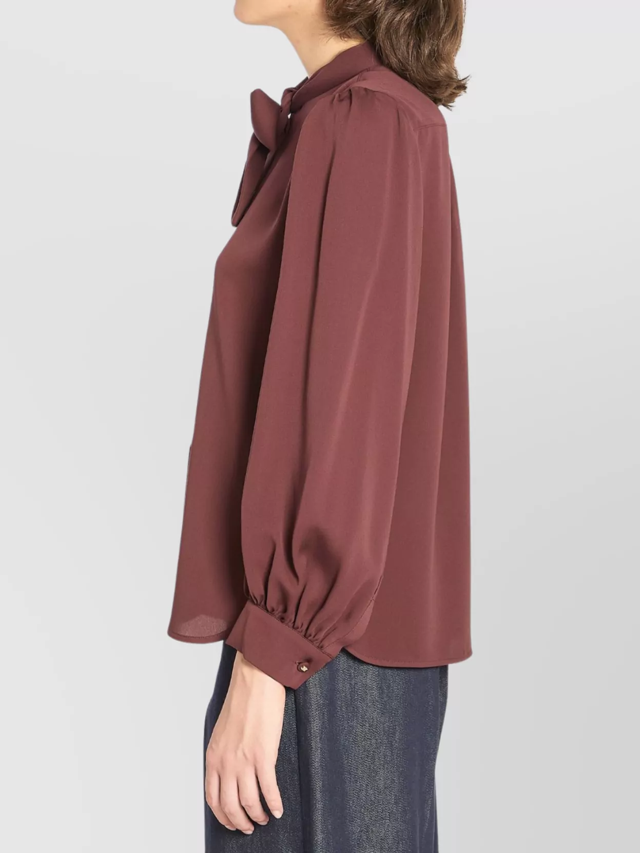 Max Mara Melania Silk Shirt Bow Detail