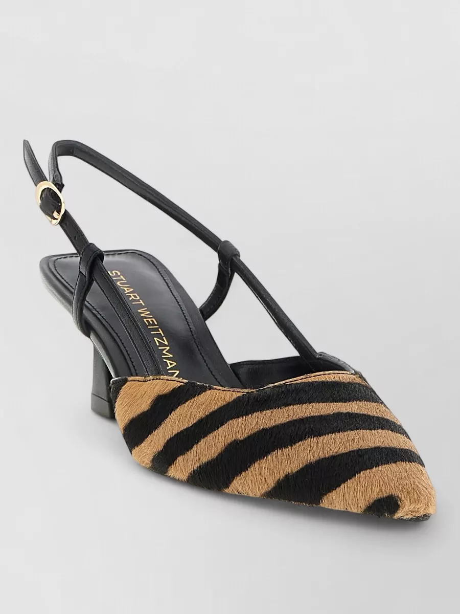 Stuart Weitzman leather slingback mules