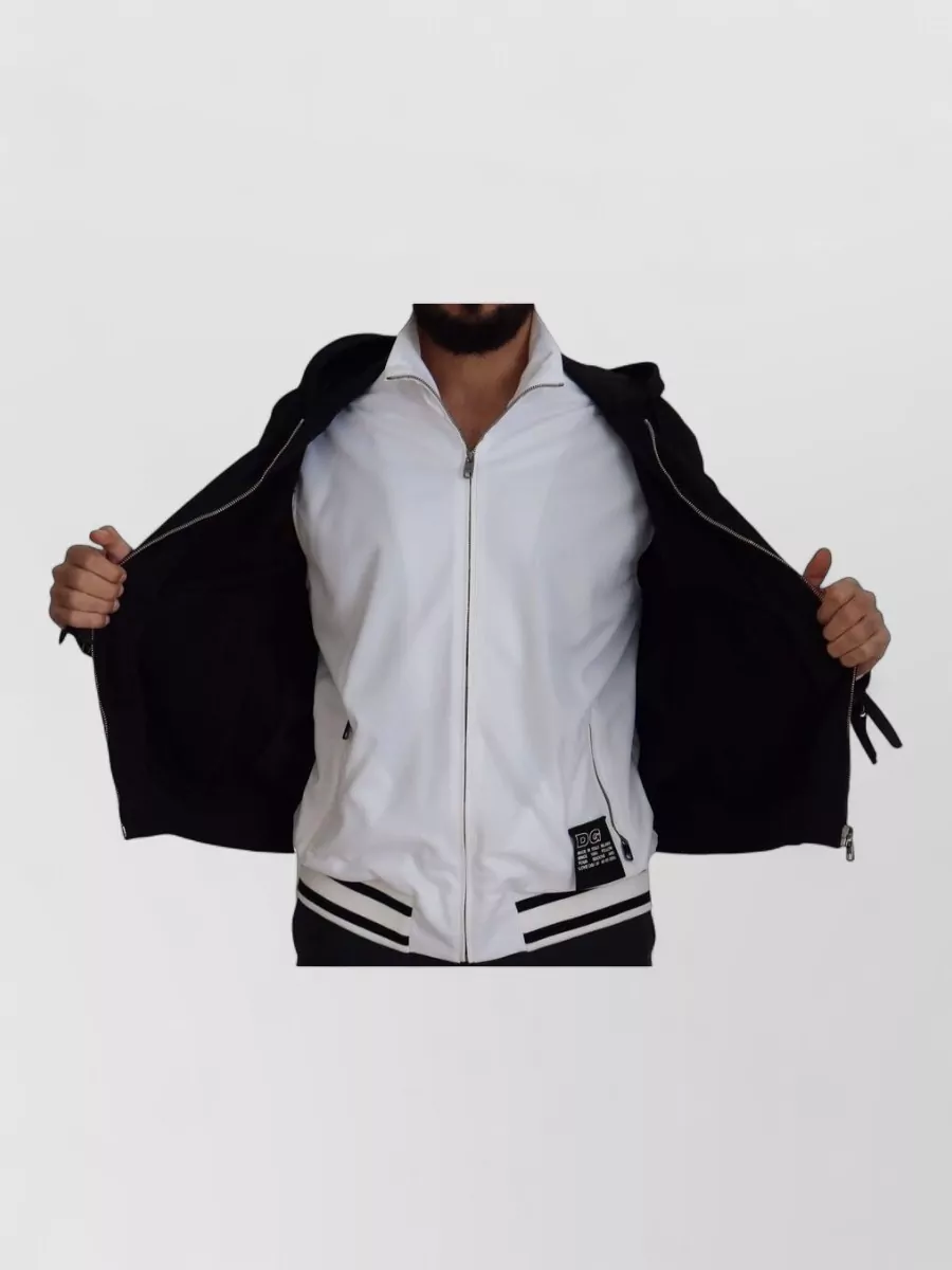 Dolce&Gabbana Polyester Hooded Zip-Up Jacket