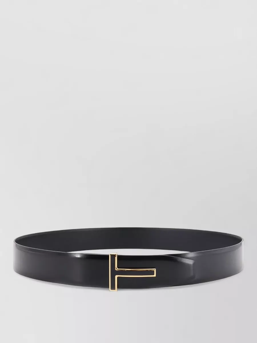 Tom Ford leather logo buckle belt