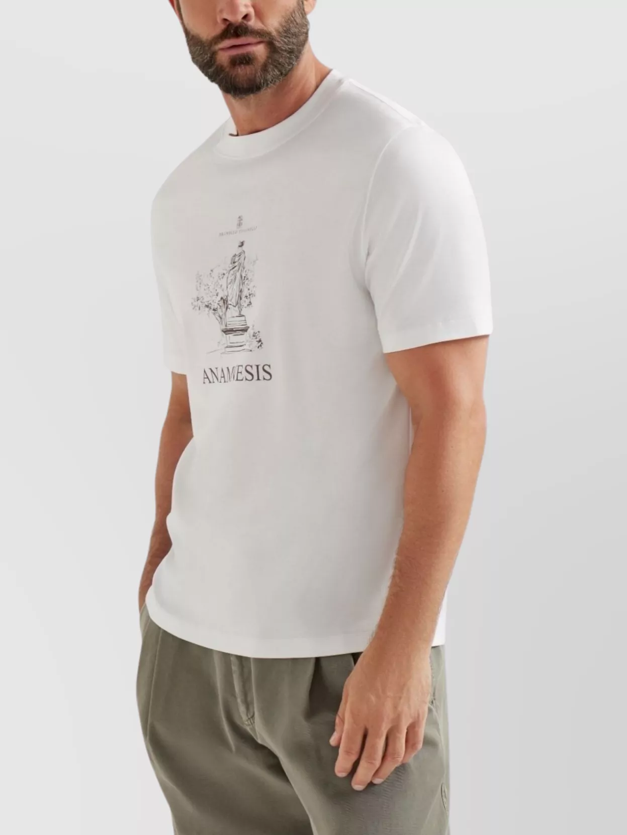 Brunello Cucinelli Graphic Print Cotton T-Shirt