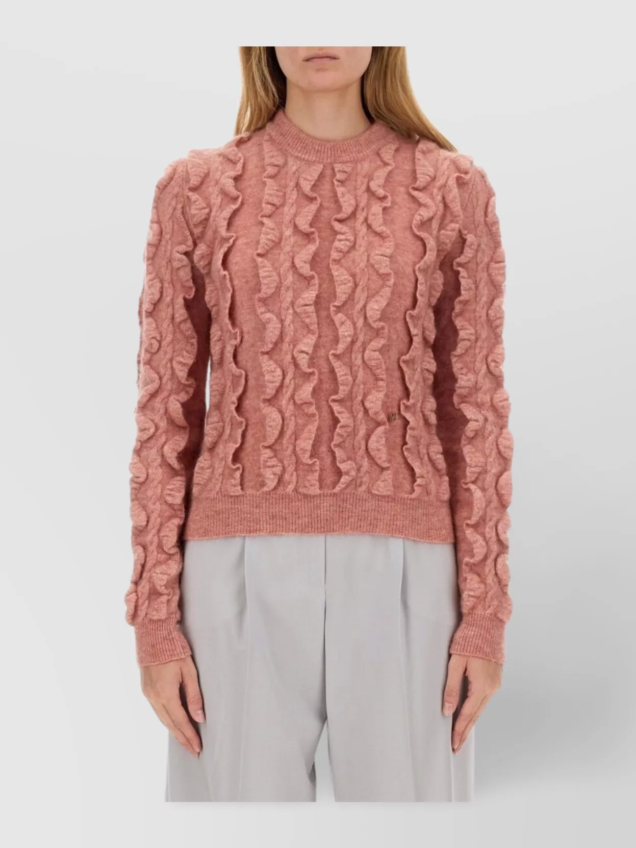 Moschino Crew Neck Wool Blend Sweater