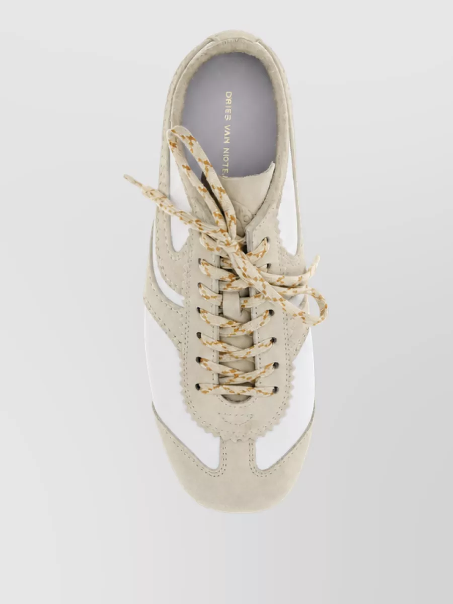 Dries Van Noten Leather Lace-Up Sneakers