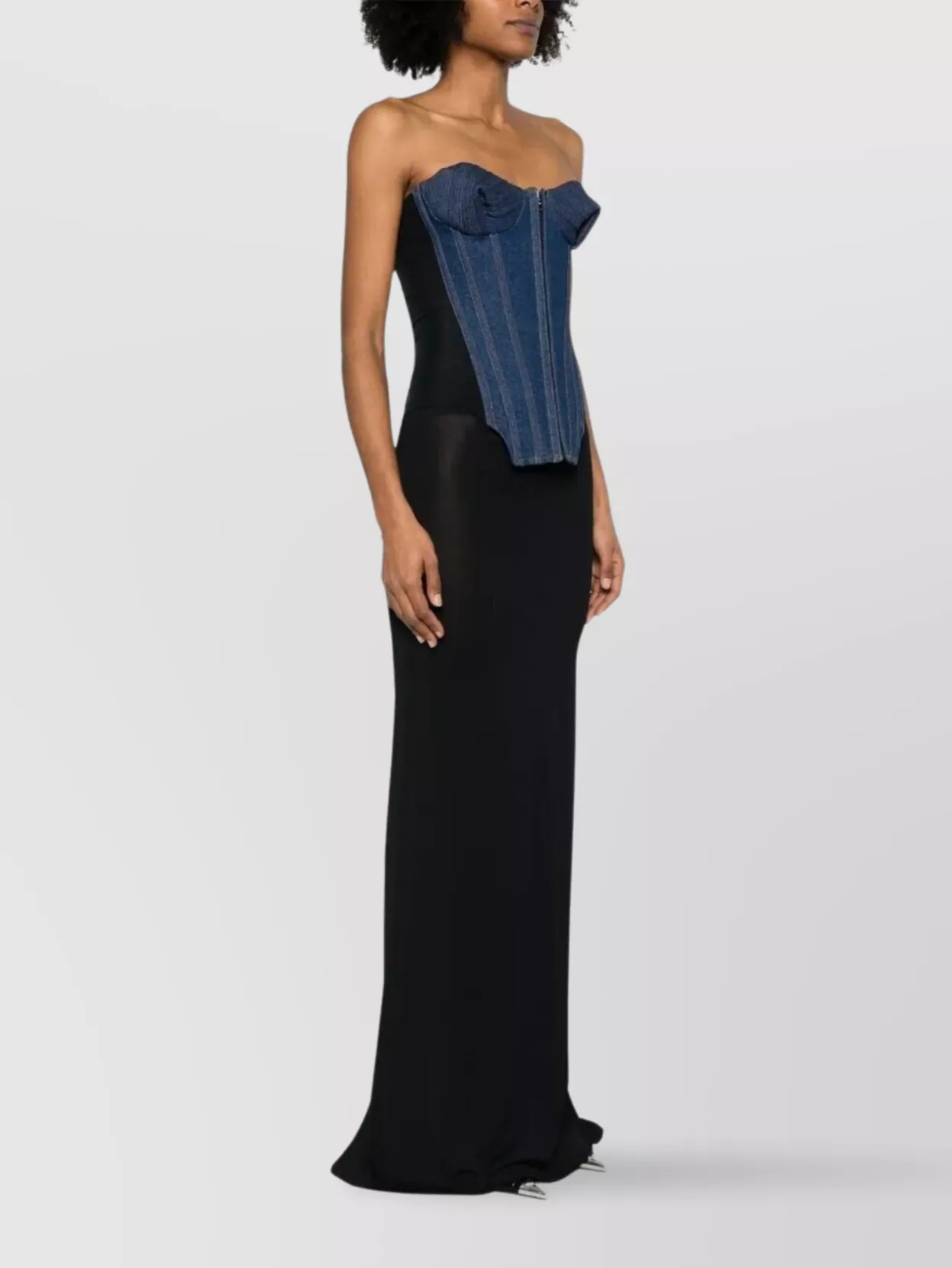 Jean Paul Gaultier Mesh Detail Corset With Boning And Lace-up