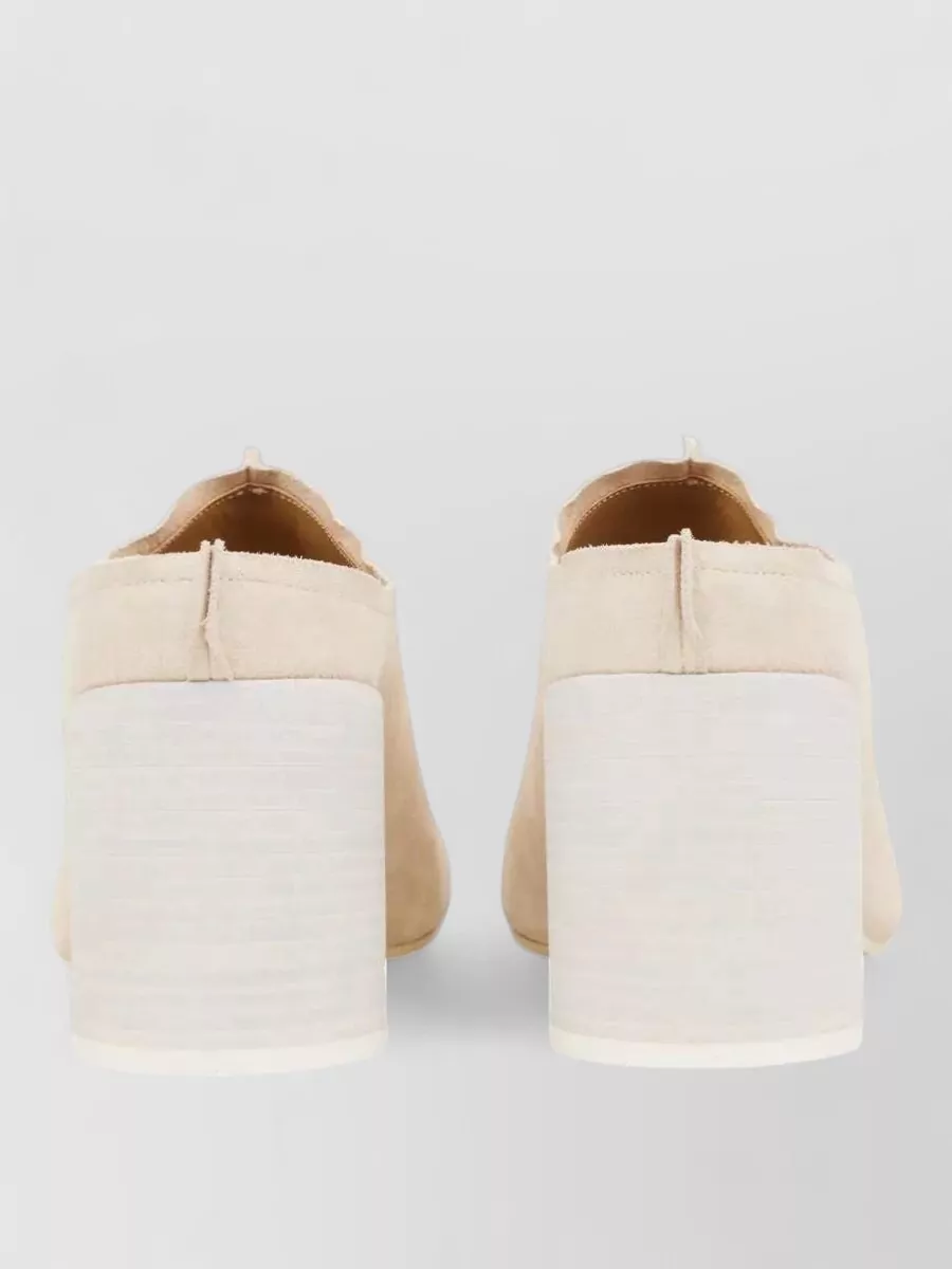 Mm6 Maison Margiela leather block heel mules