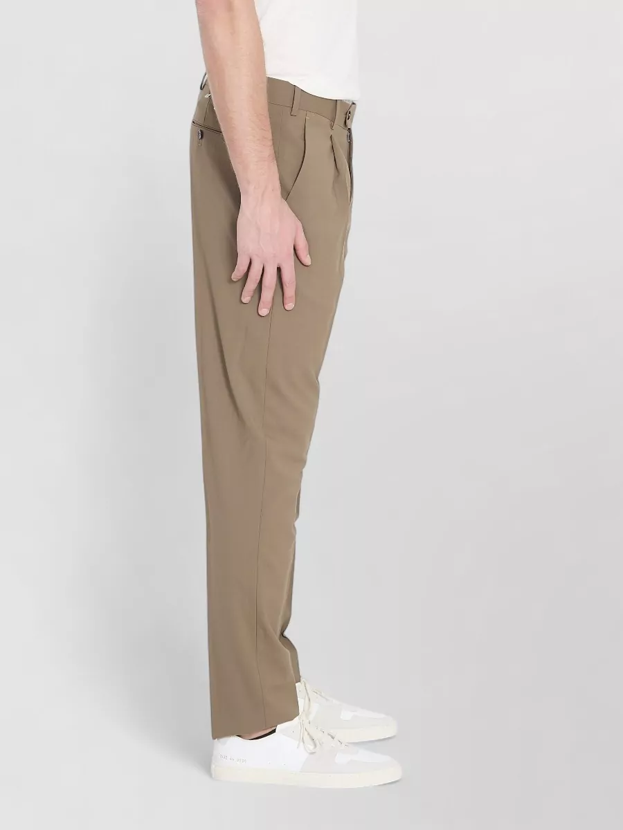 Pt Torino Virgin Wool Mid-Rise Straight-Leg Trousers