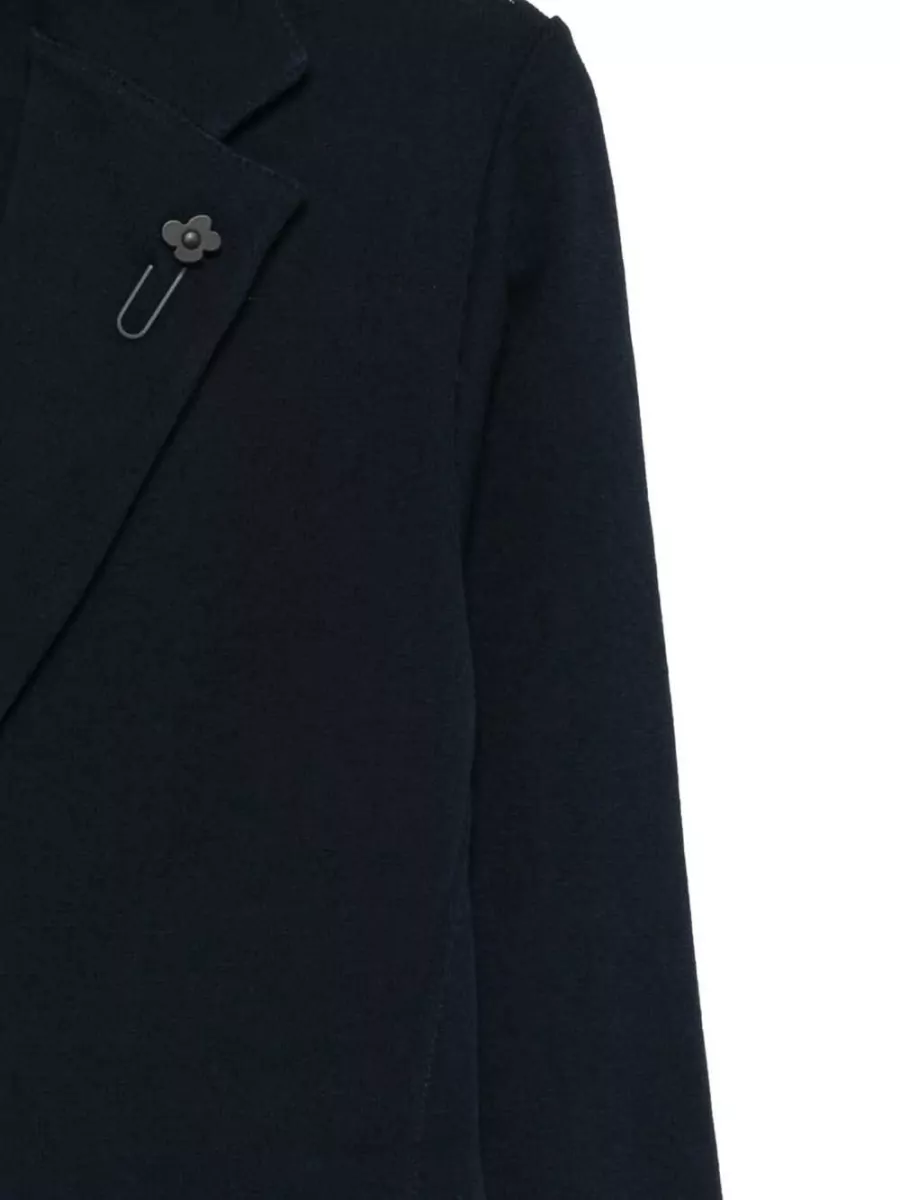 Lardini Cotton Single-Breasted Knit Blazer