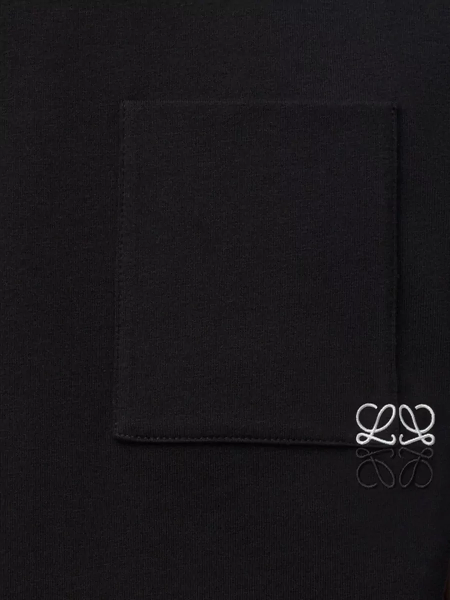 Loewe Ribbed Crew Neck Relaxed Fit Cotton T-Shirt