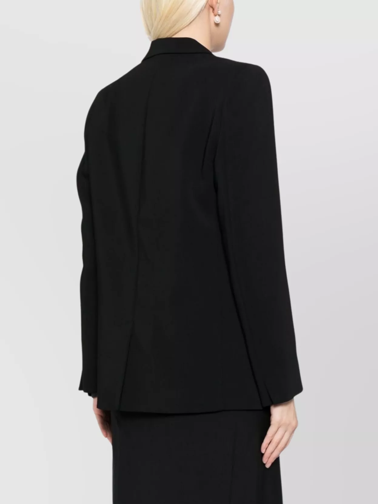 Shop Forte Forte Single-breasted Blazer With Rear Vent