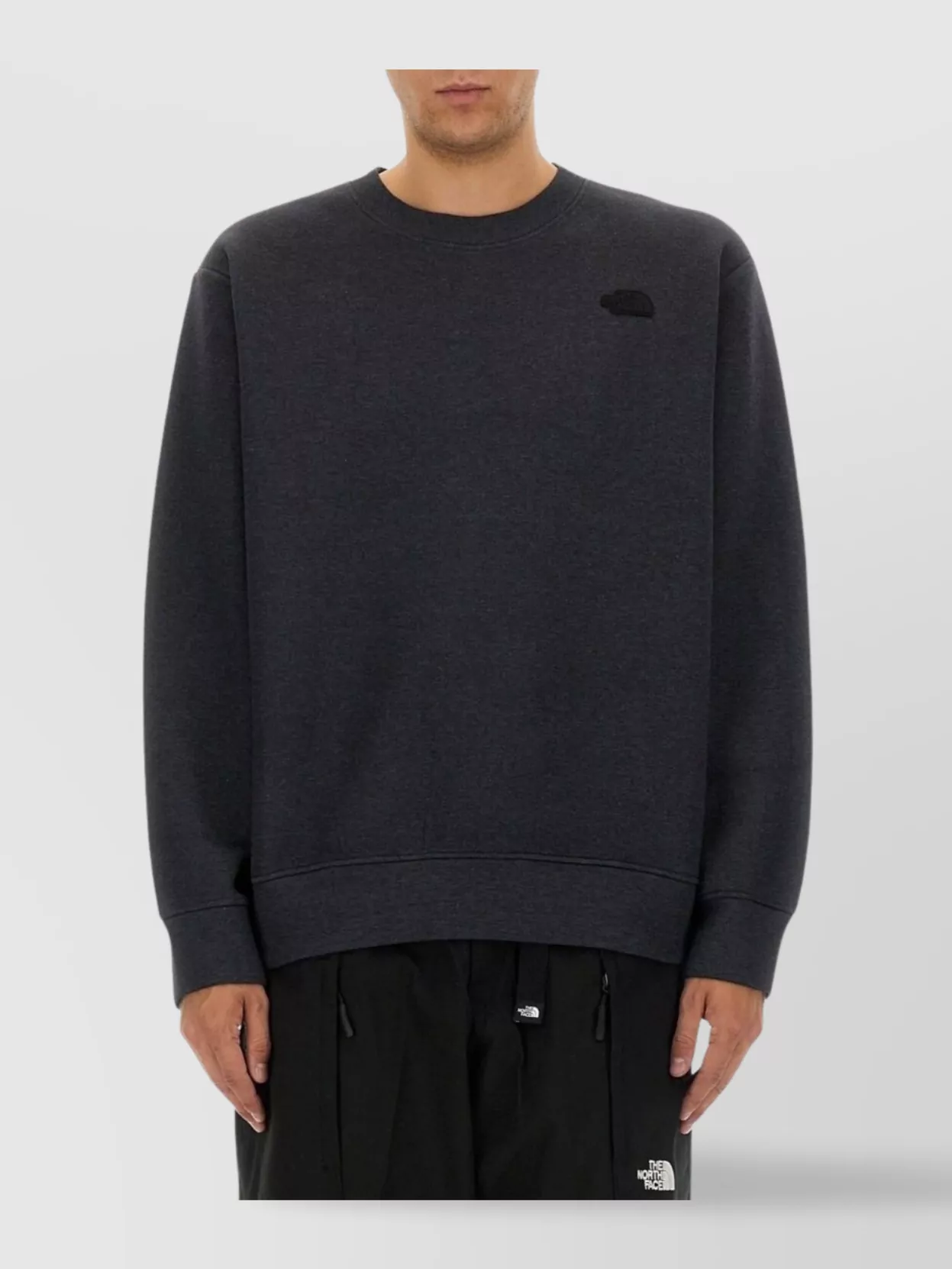 THE NORTH FACE LOGO SWEATSHIRT WITH RIBBED CUFFS AND HEM