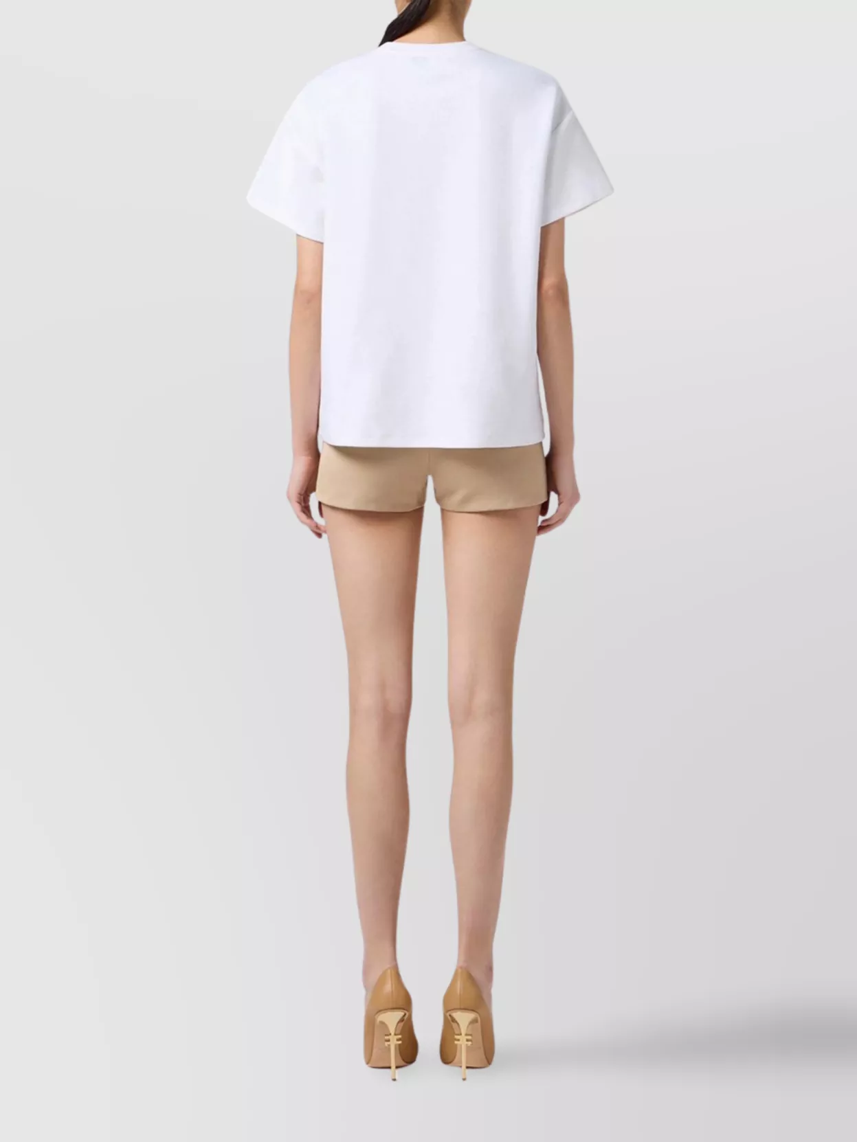 Elisabetta Franchi Crew Neck Relaxed Fit Short Sleeves Top