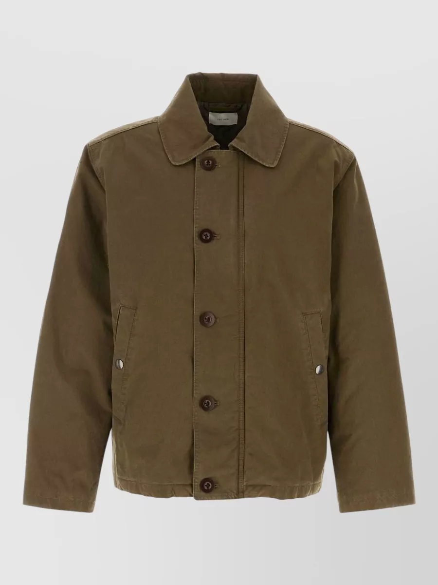 The Row Cotton single-breasted coat