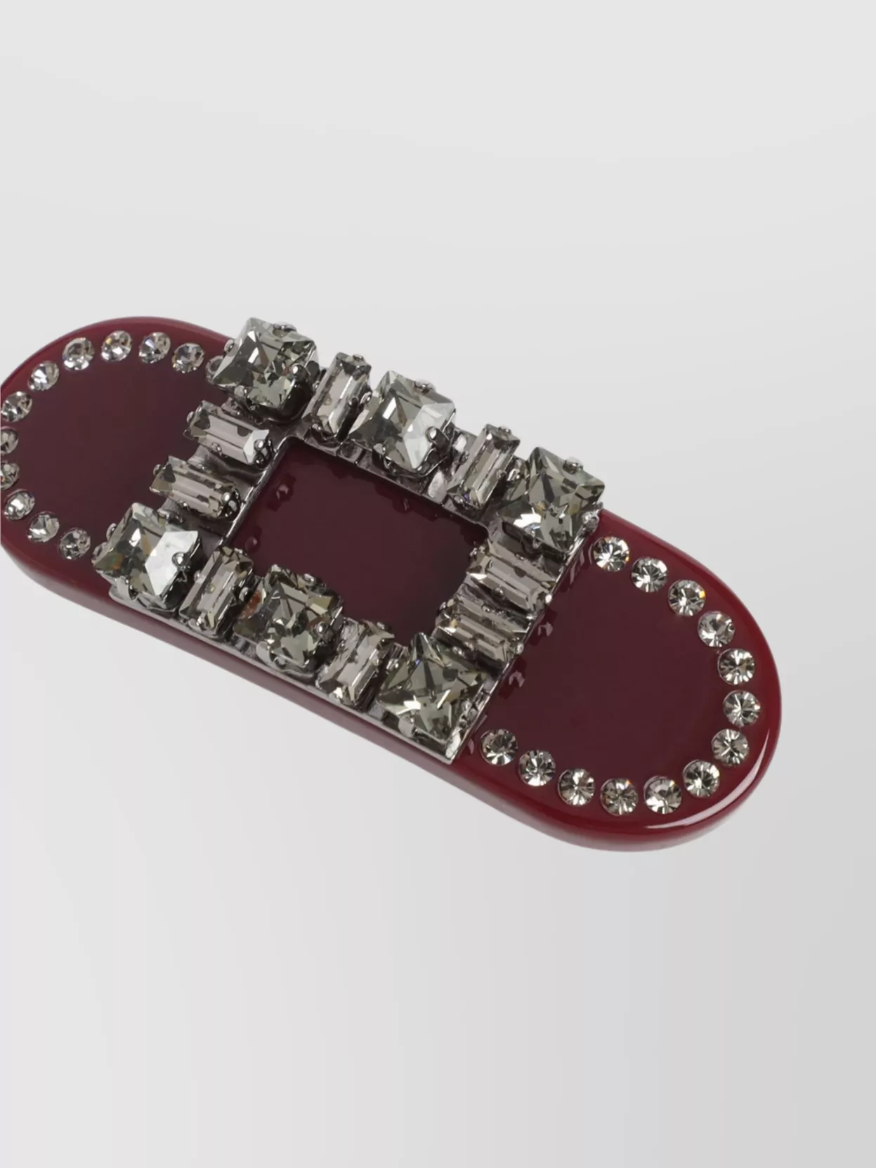 ヘアアクセサリー Roger Vivier Dark Bordeaux Acetate Tres Strass Hair Clip Roger Vivier Dark Bordeaux Acetate Tres Strass Hair Clip In