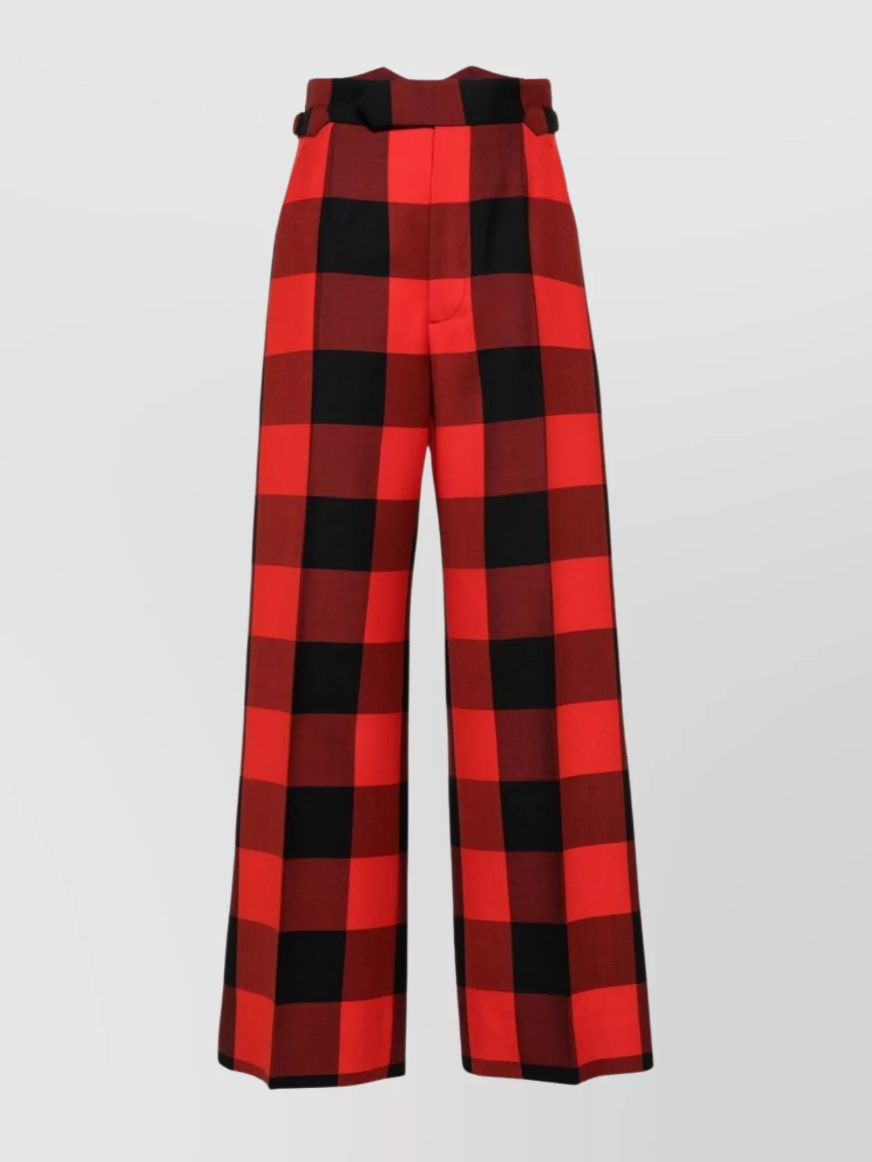 Shop Vivienne Westwood Gingham Check High-waisted Trousers In Burgundy