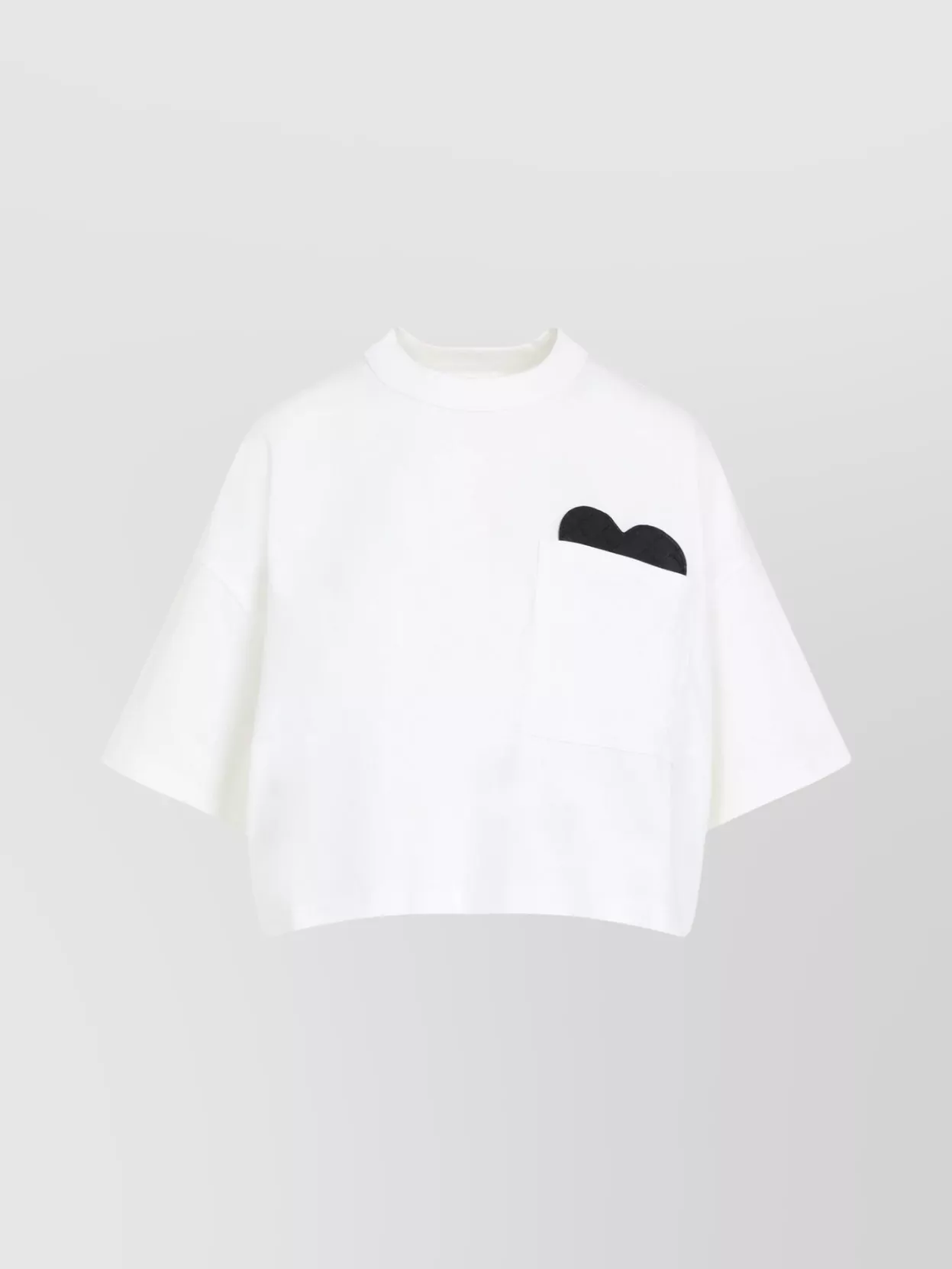 Bottega Veneta Cotton T-Shirt With Leather Heart Embellishment