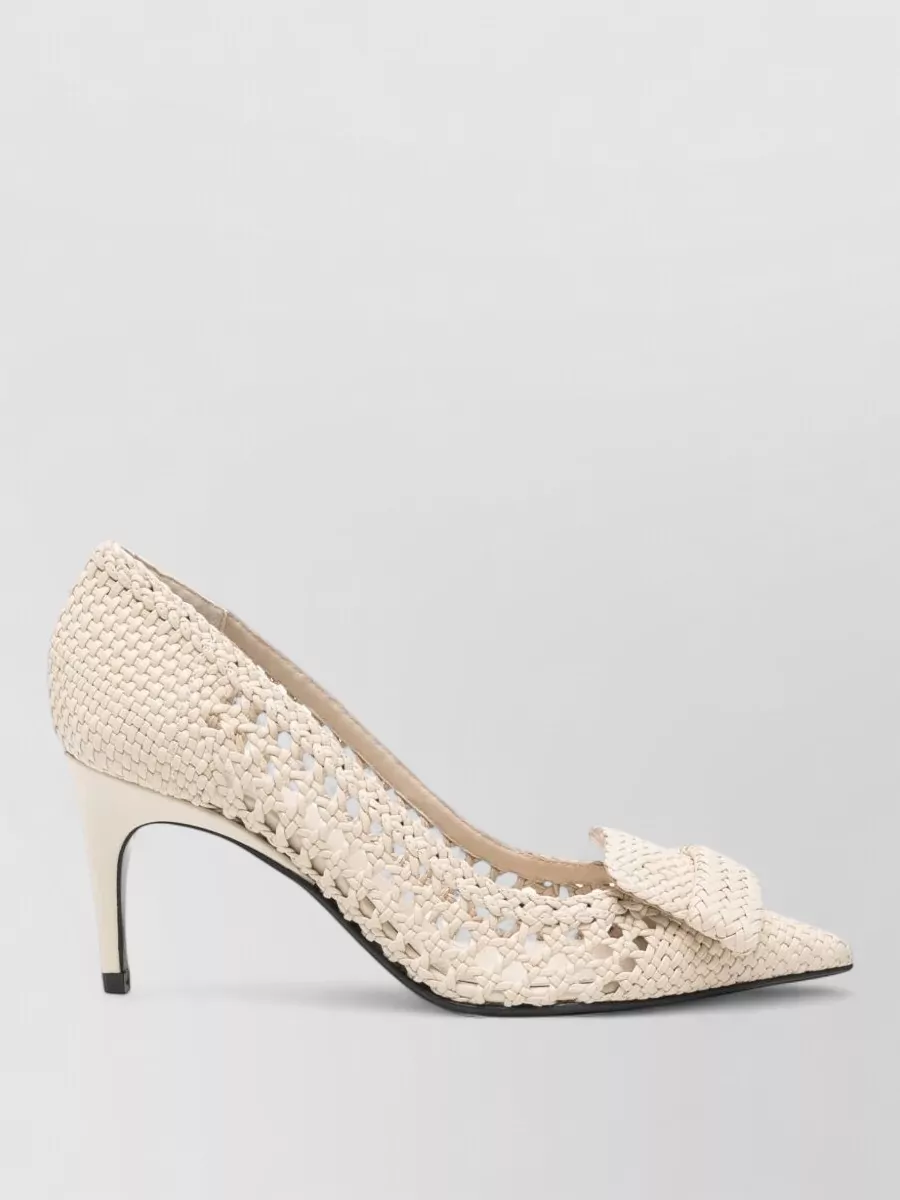 Sergio Rossi Woven Leather Pointed-Toe Pumps