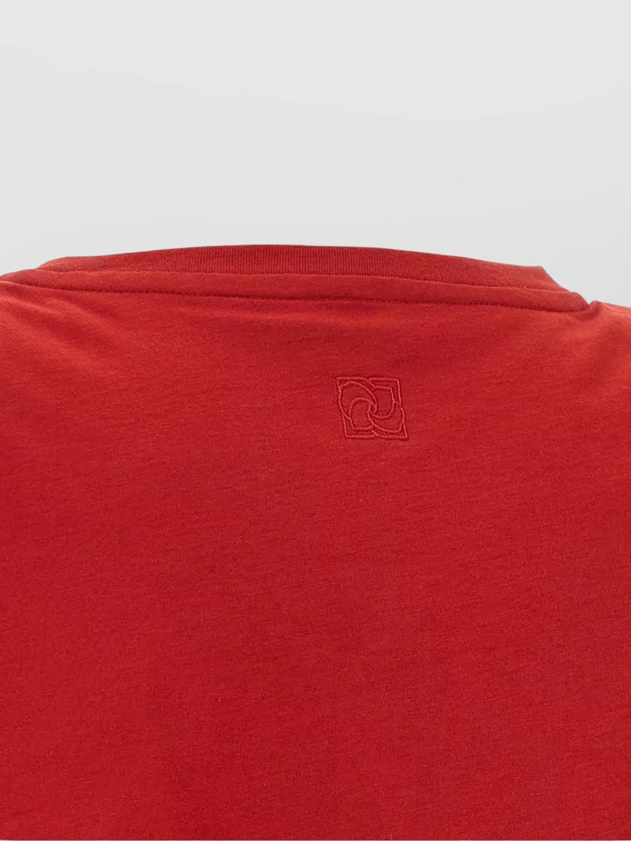 Magda Butrym Cotton Cropped Draped Short-Sleeve T-Shirt