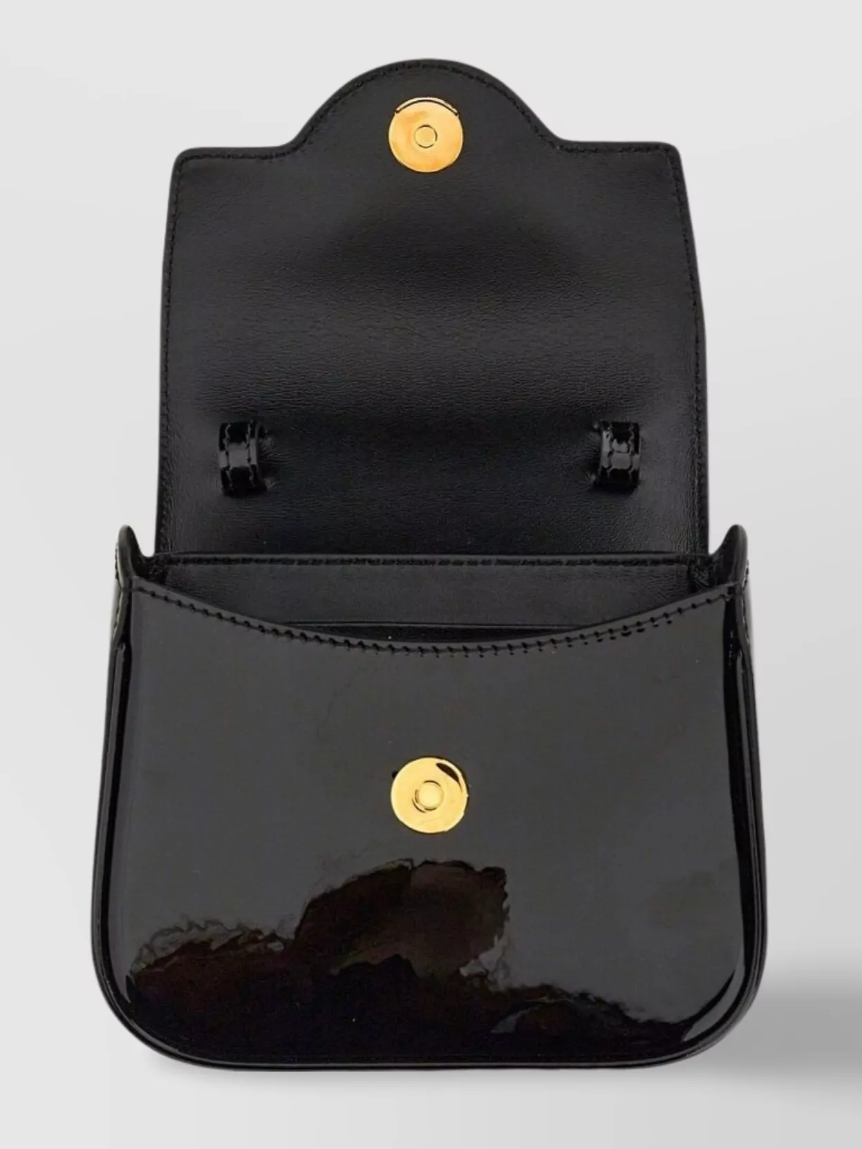 Versace Mini Bag With Detachable Strap And Gold Handle