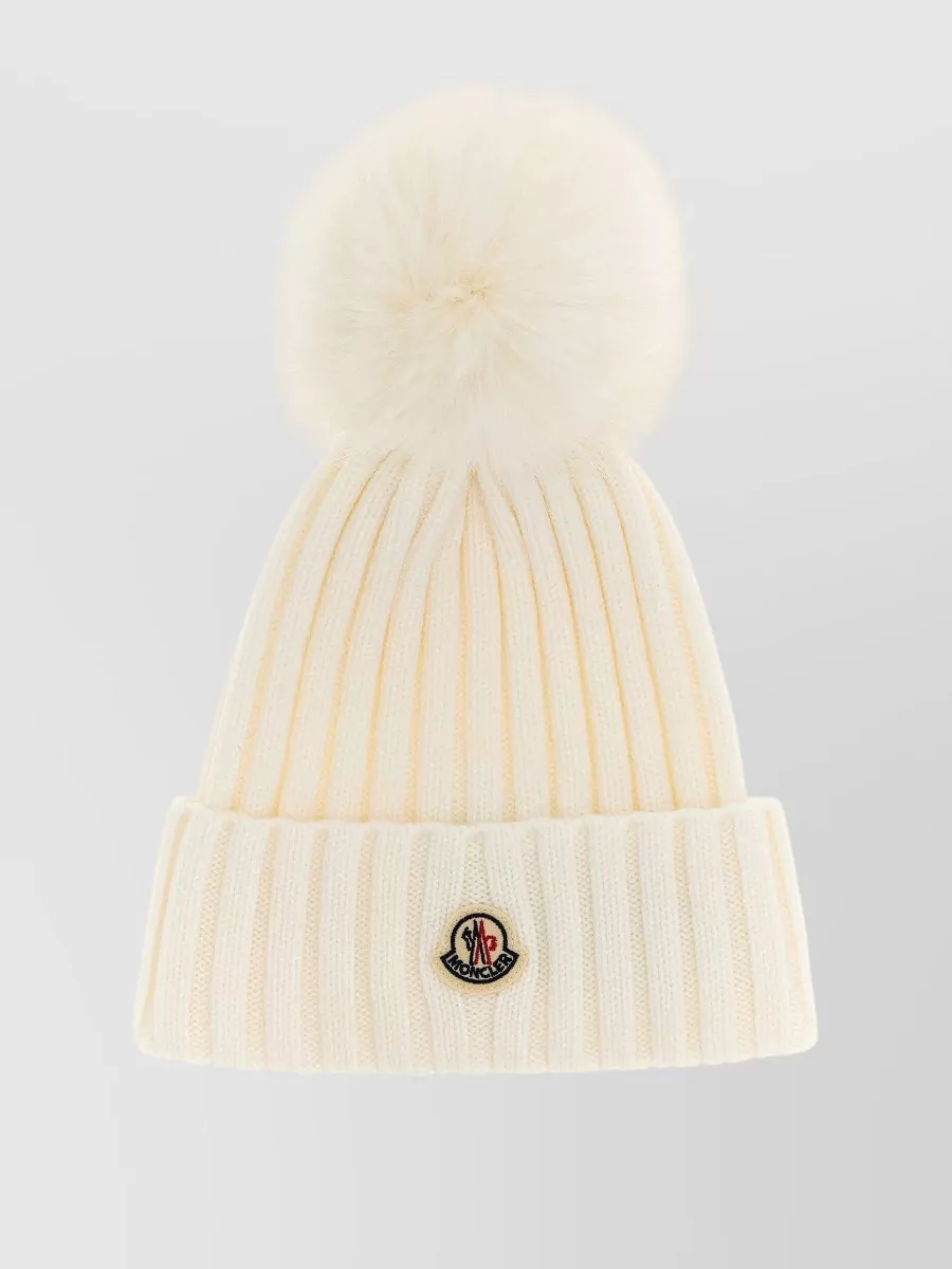Moncler ribbed wool beanie