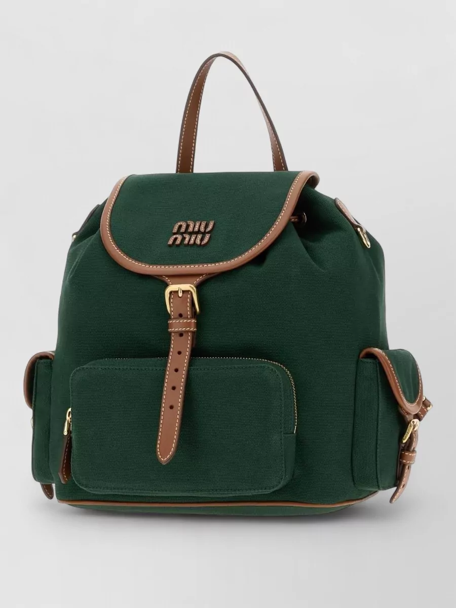 Miu Miu na canvas backpack