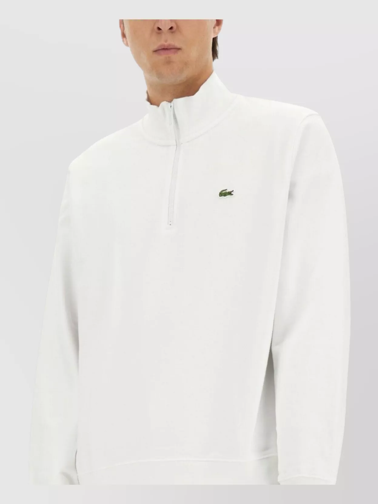 Lacoste High Neck Sweater Ribbed Cuffs